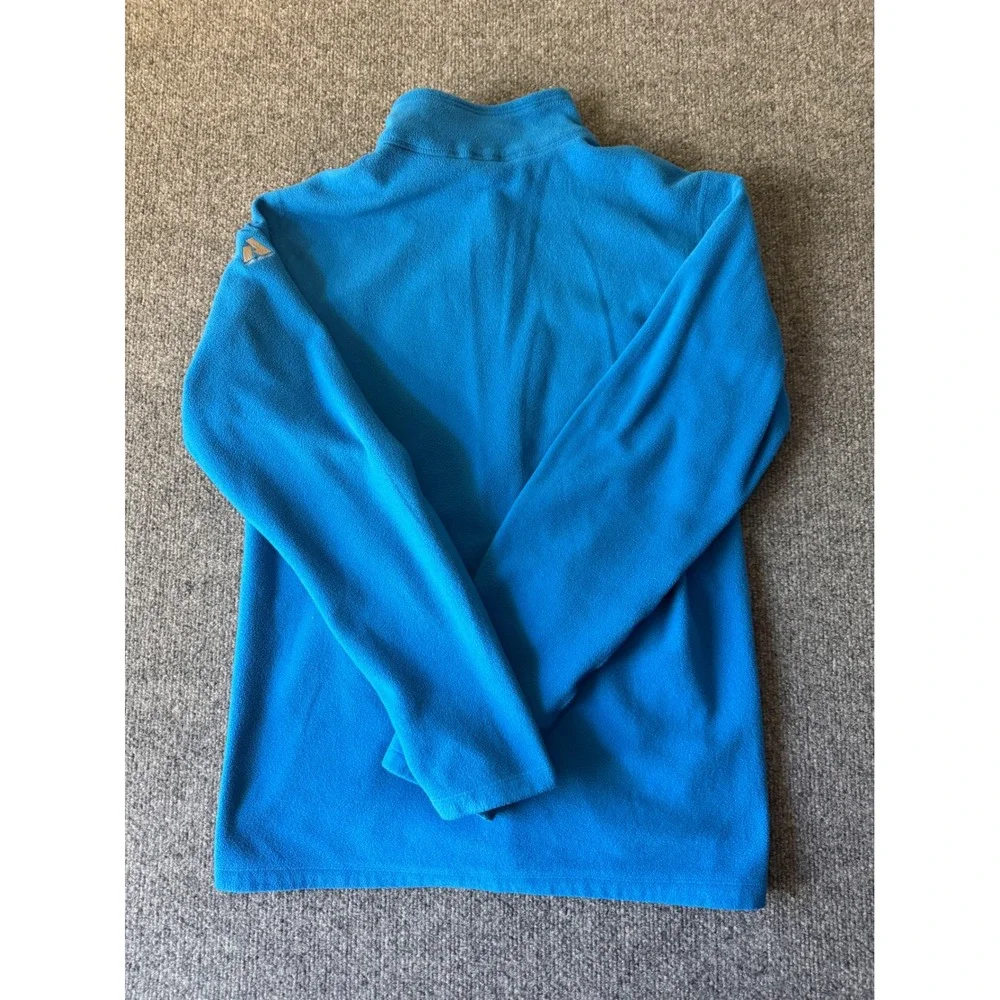 Eddie Bauer First Ascent Men's Blue Full Zip Fleece Jacket Stand-Up Collar Small